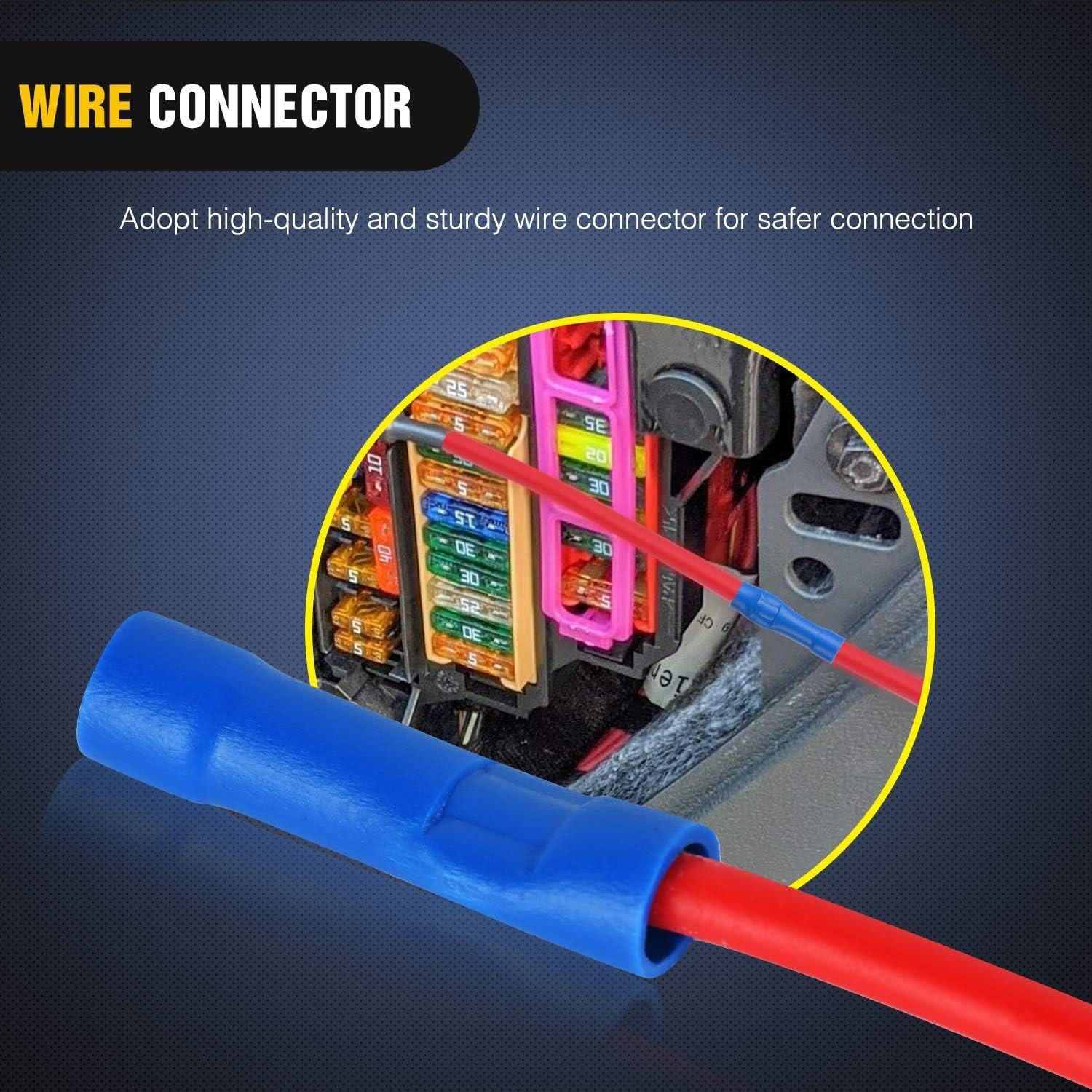 12 Pack Car Fuse Tap Kit, Standard Mini Micro2 and Low Profile Add-A-Circuit Holders, 4 Types ATO ATC ATM APM for Cars, Boats, Caravans