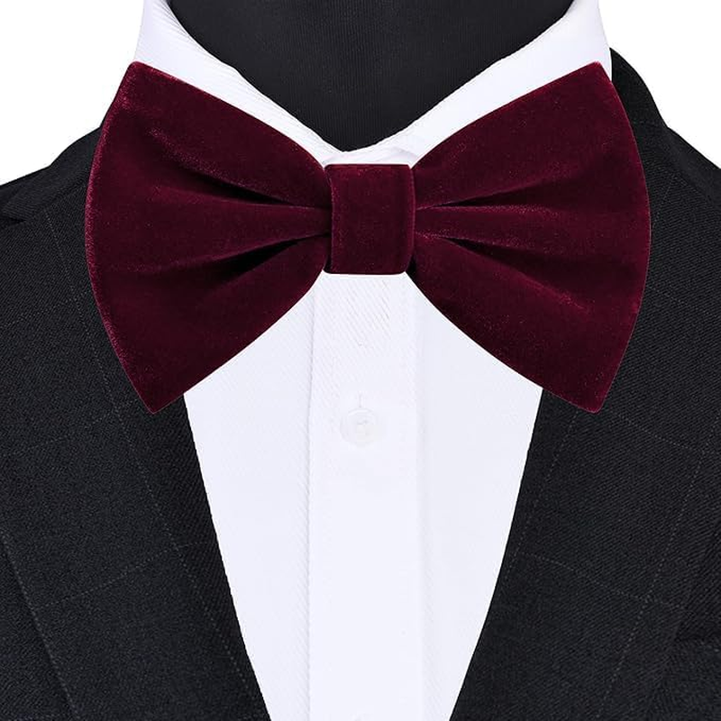 Velvet Bow Ties for Men Adjustable Pre-Tie Bowtie Tuxedo Bowties for Wedding image number 1