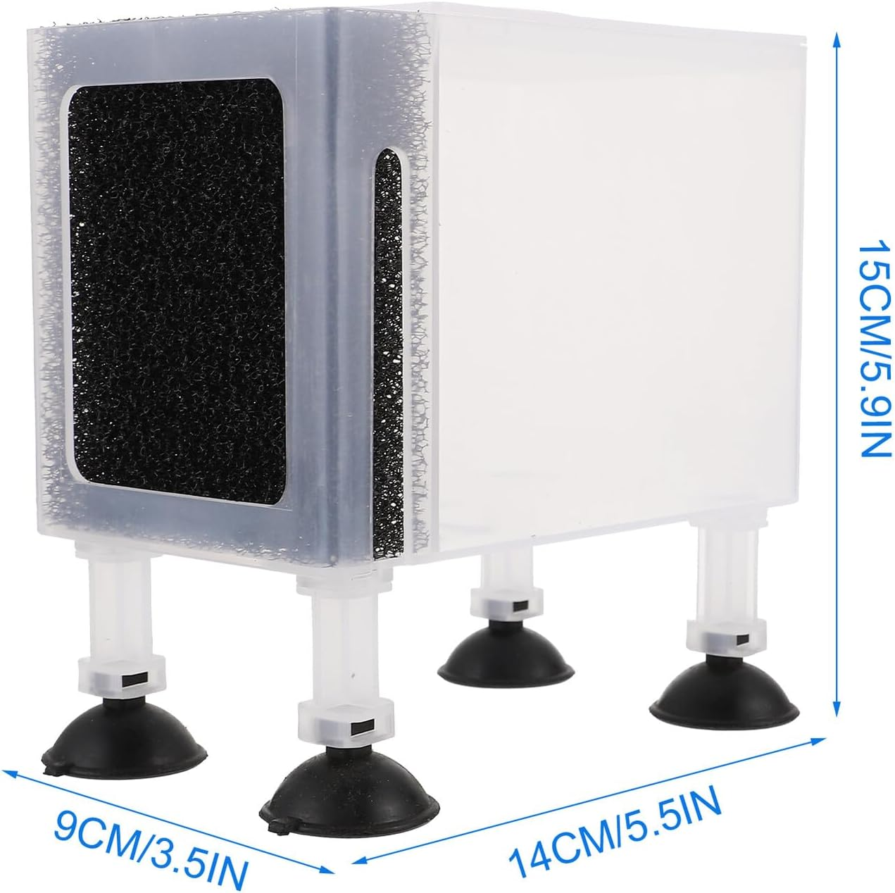 NUOBESTY Wear-Resistant Protective Pump Box with Filter Cotton Transparent Large Aquarium Accessory for Outdoor Submersible Water Pumps Easy Assembly and Detachment image number 1