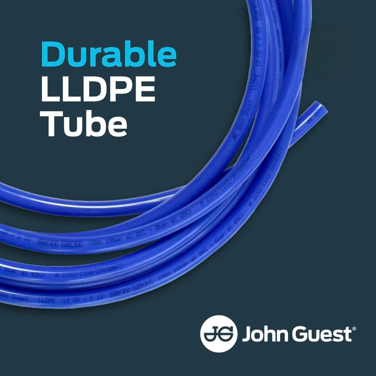 John Guest 12Mm LLDPE Tubing &ndash; Blue &ndash; 10 Metres Length | Flexible Polyethylene Pipe for Water Systems, Perfect for Motorhome, Caravan and Camping image number 3