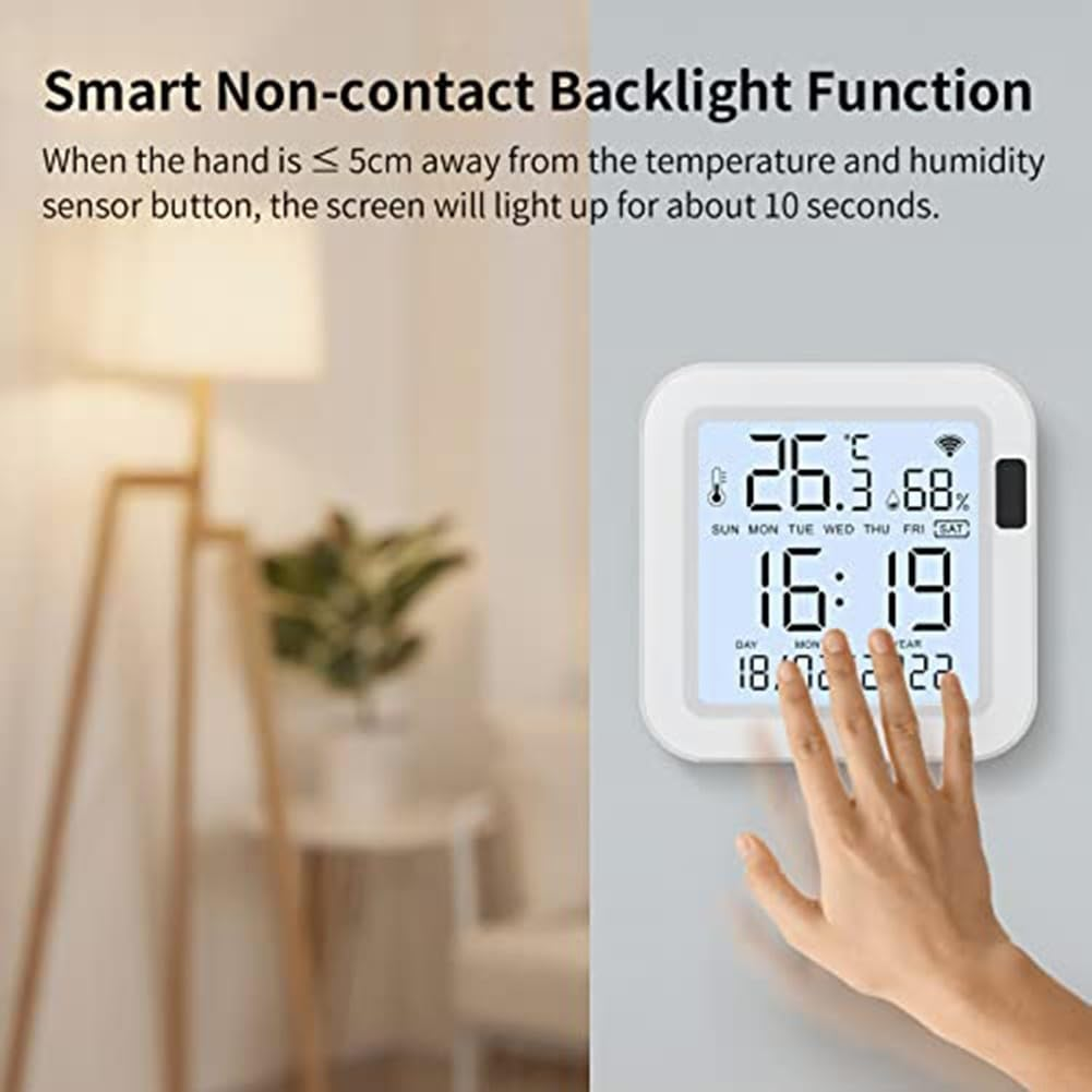 Smart Thermohygrometer Featuring 2 4Ghz WLAN Connection for Remote Indoor Temperature and Humidity Control via Smartphone App image number 3