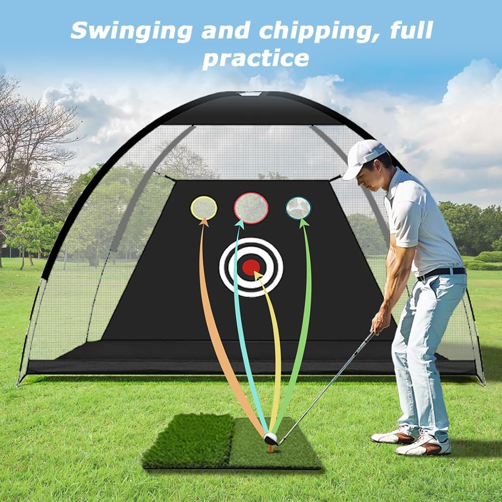 Golf Hitting Nets Kit with Target/Mat/Balls/Tee/Bag, Golf Practice Net, All in 1 Home Heavy Duty Golf Hitting Net, Golf Hitting Nets for Backyard Outdoor image number 3