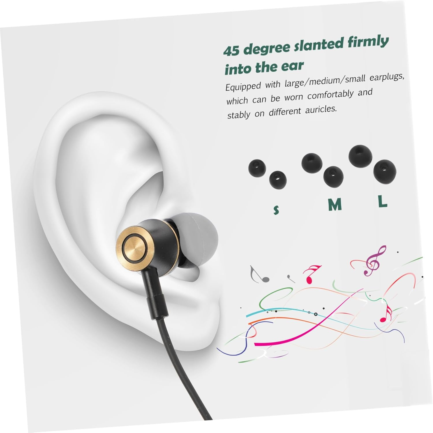 SEWACC USB C Earphones with Microphone and Volume Control, In-Ear Noise Cancelling Headset for Phone, Metal Wired Earbuds for Travel and Daily Use, Black image number 2