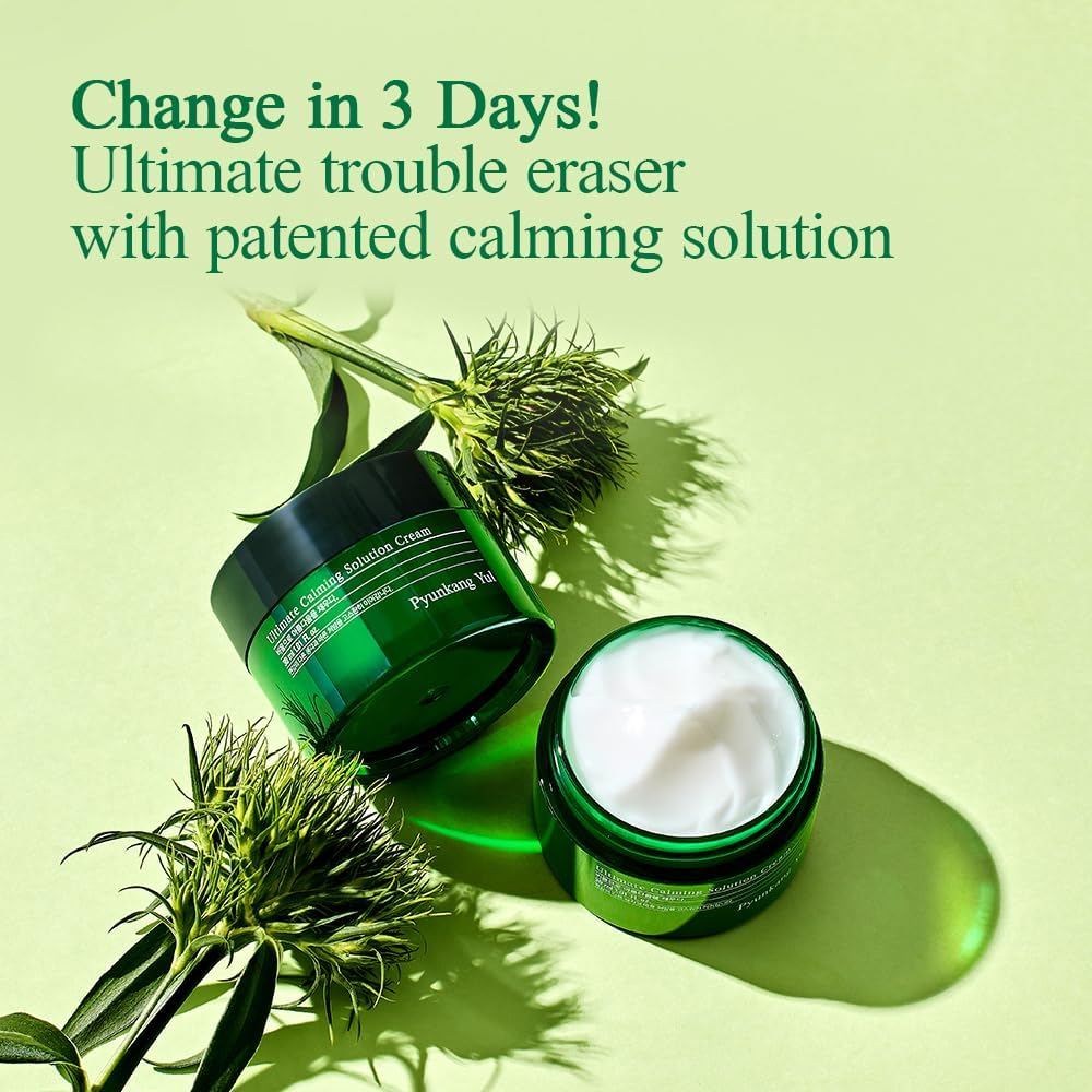 [PKY] Pyunkang Yul Ultimate Calming Solution Cream for Sensitive Skin with Patented Ingredients, Moisturizer Intensely Calms & Soothes Redness with Cica & Tea Tree, Korean Skincare (1.01 Fl. Oz, 30Ml) image number 5