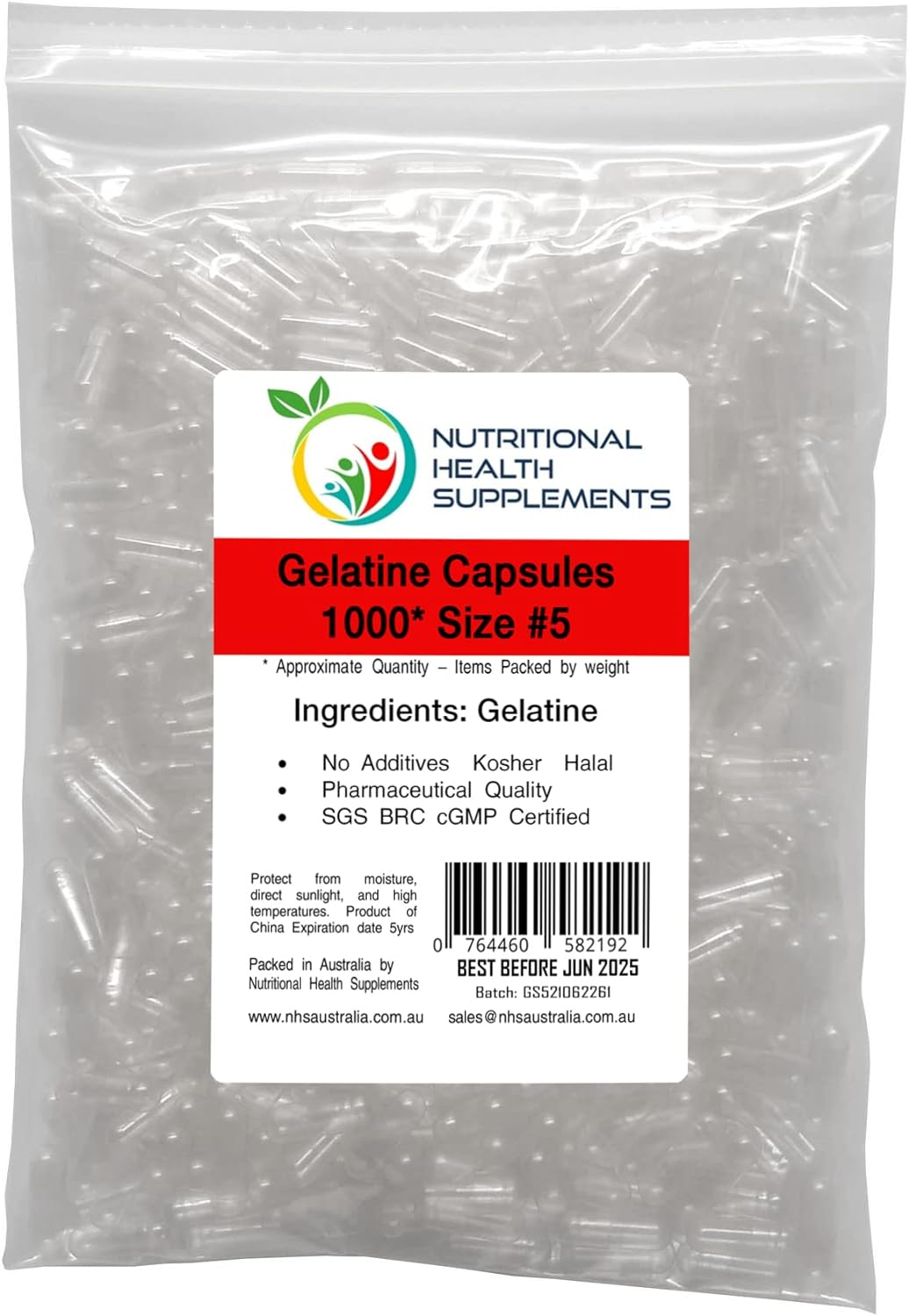 1000 X Size 5 Empty Clear Gelatin Capsules Kosher Halal Gelatine Gel Caps Very Small