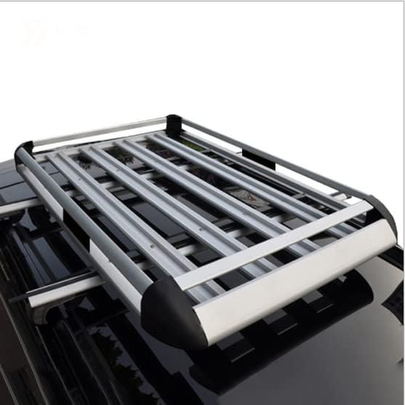 160 * 100 Black Double Car Roof Rack Aluminium Alloy SUV, 4X4 Basket Cargo Luggage Carrier image number 3
