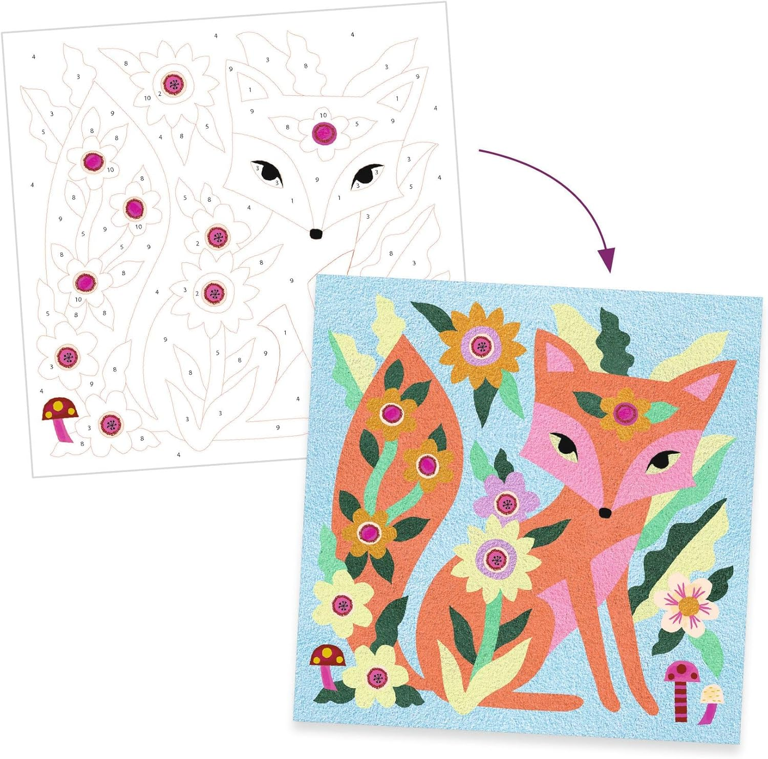 DJECO Garden Lights Colored Sand Craft Kit image number 3