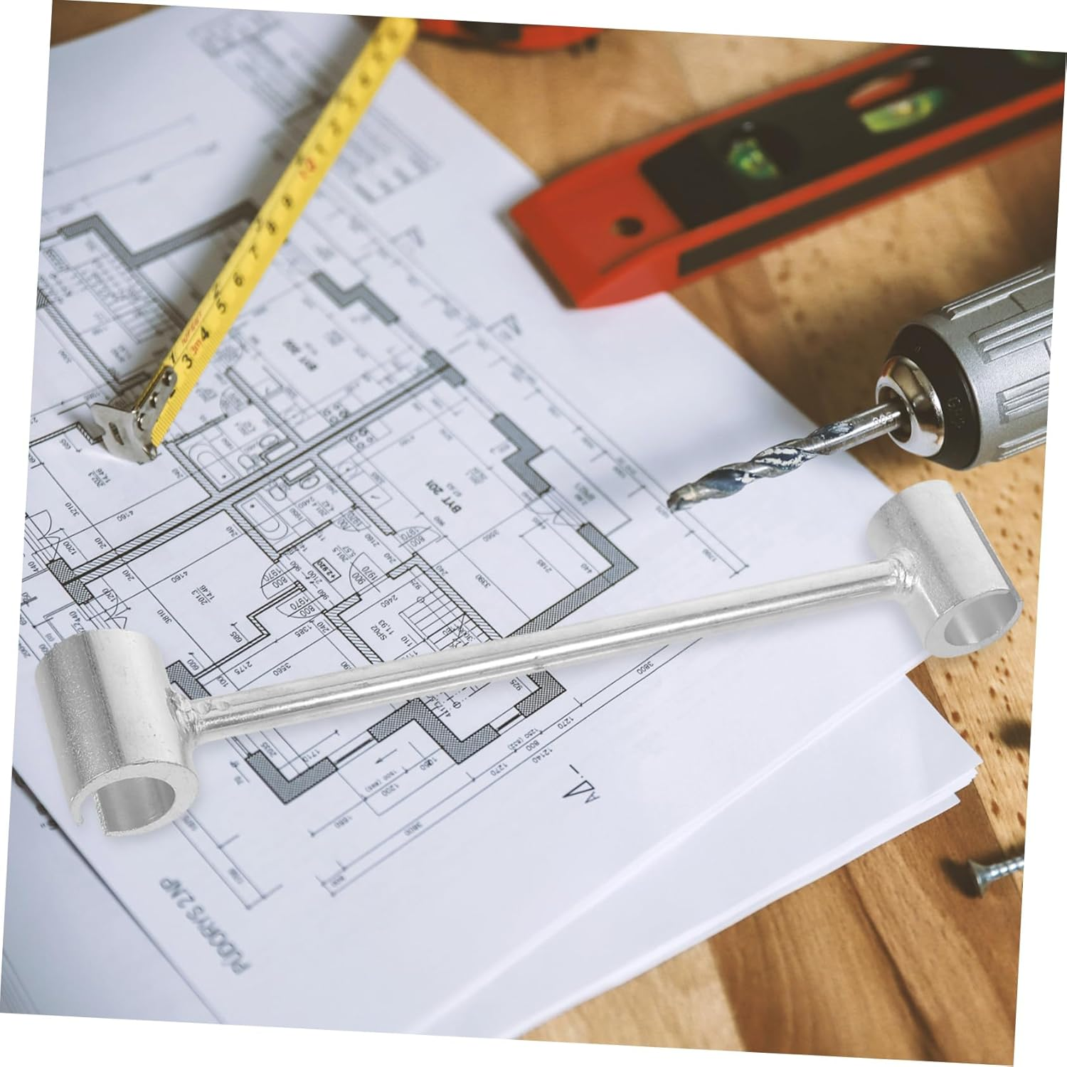 DECORNIJIA 2Pcs Hinge Wrench Door Hinge Adjustment Tool Gap Adjusting Spanner for Repair Home Professional image number 6