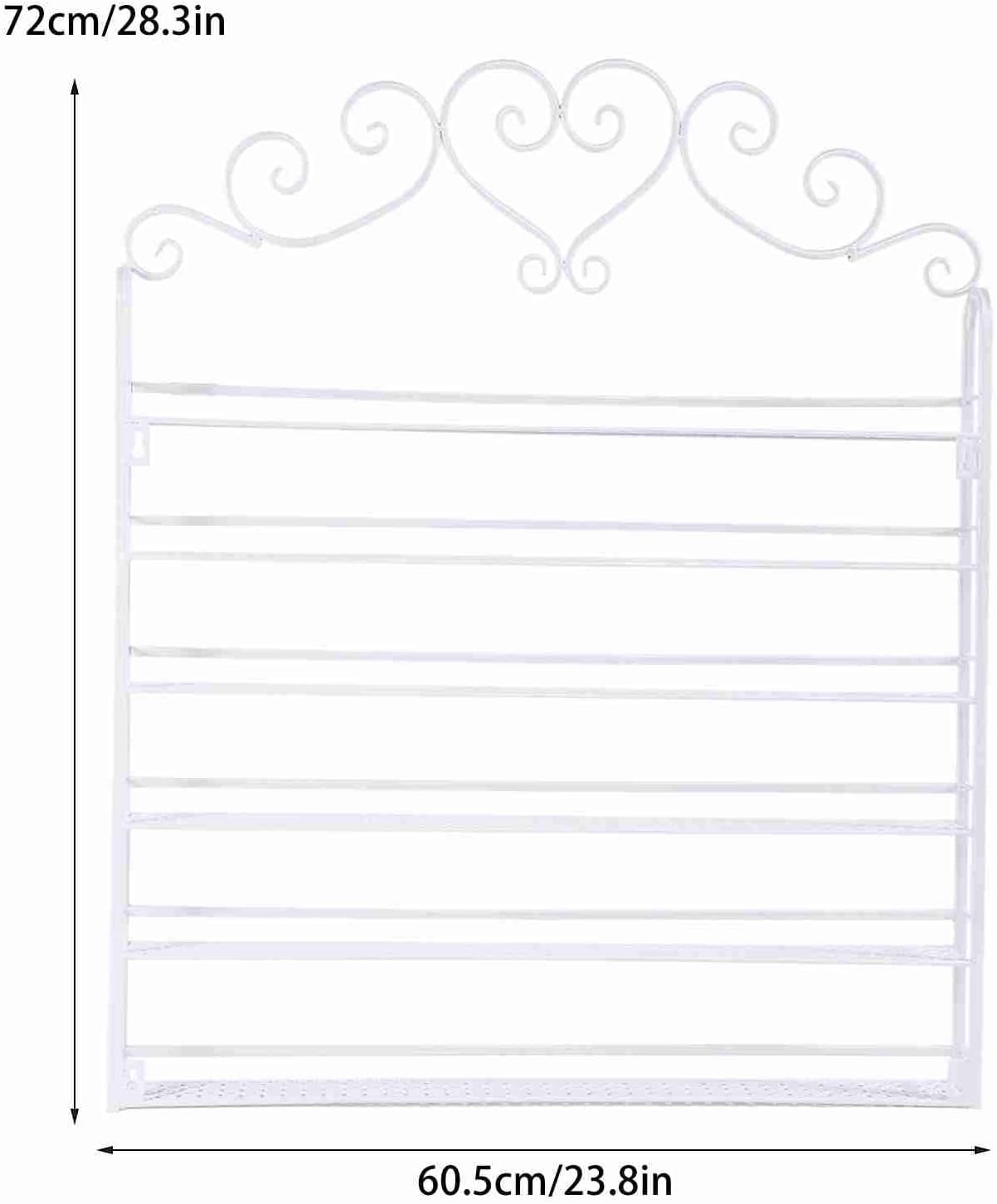 NUMNBE 6-Tier Metal Nail Polish Storage Elegant &ndash; Large 180-Bottle Nail Polish Holder, Space-Saving Display Shelf for Salon & Home, Durable Wall-Mounted Nail Polish Organiser in White image number 2