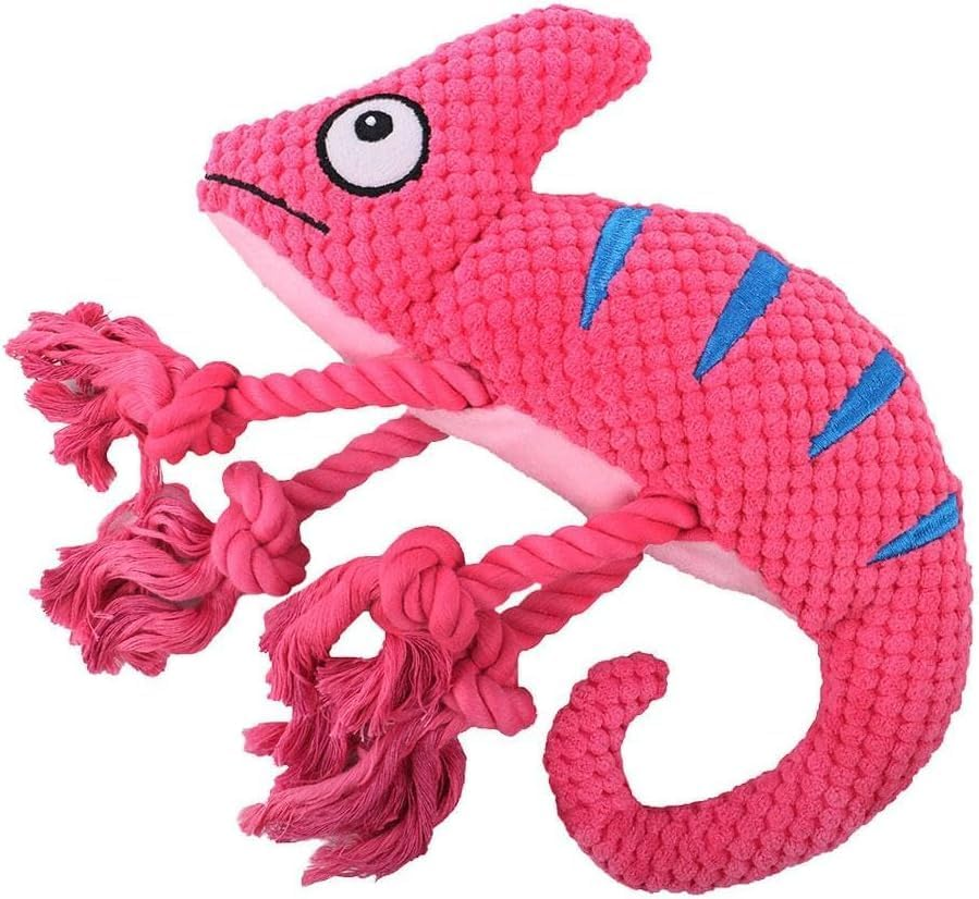 Dog Chew Toy Squeaky Plush Chameleon Toys Interactive Dog Toy Sturdy Chameleon Pet Interactive Toy Dog Toy Vocal Toys Q5A8 Dog image number 5