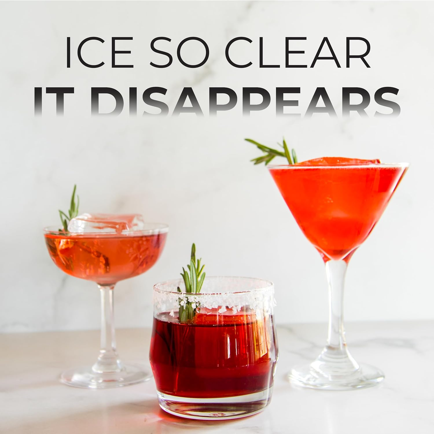 True Cubes Clear Ice Cube Maker, Clear Ice Mold - 4 Large Clear Ice Cubes for Cocktails, Drinks & Whiskey - Bpa-Free Silicone Square Ice Cube Mold - Whiskey Gifts for Men image number 3