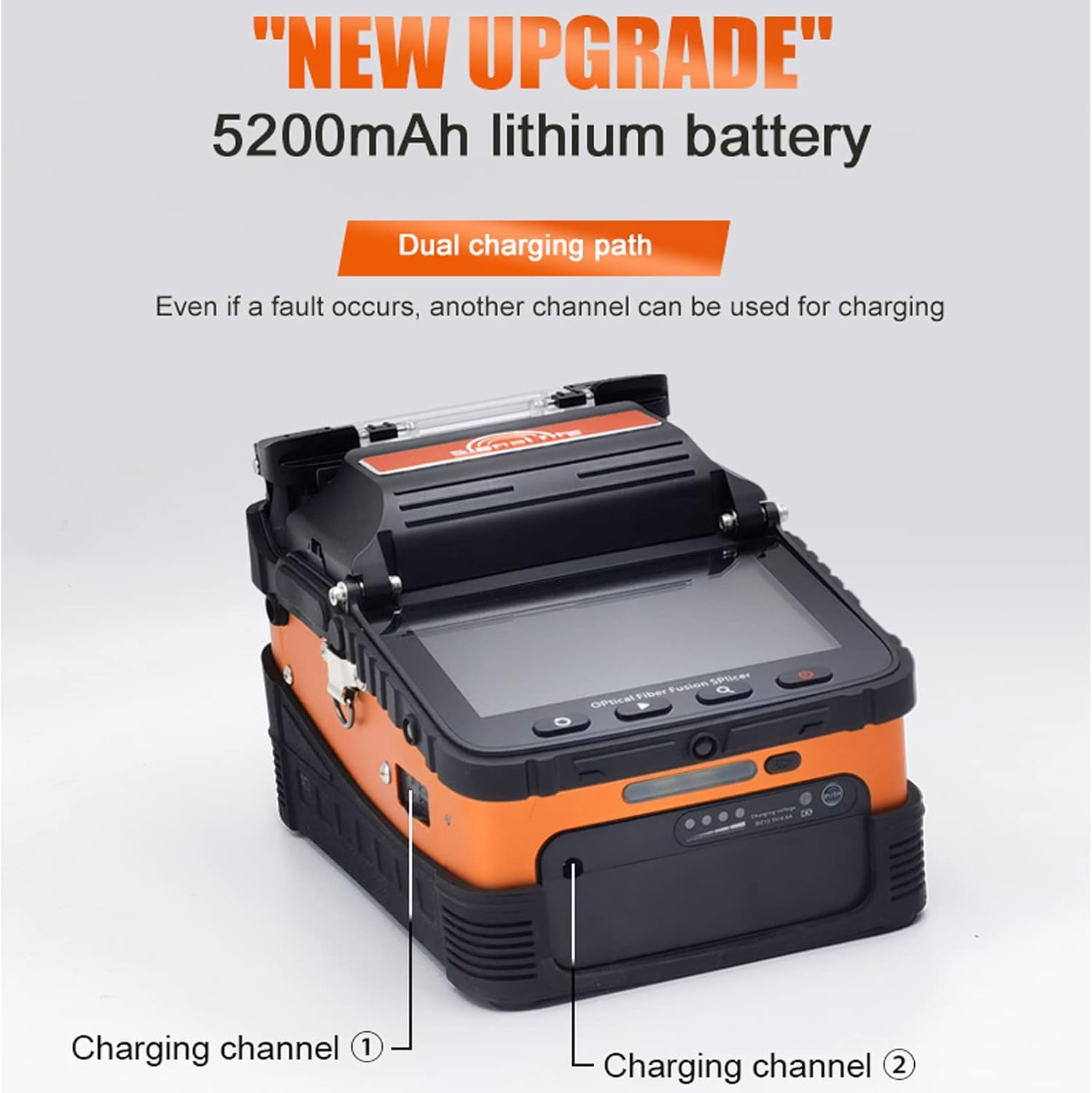 Signal Fire Fiber Fusion Splicer Ai-6C,Fusion Splicer Toolbox Kit W/8 Seconds Splicing Melting, 18 Seconds Heating Fusion Splicer Machine Optical Fiber Cleaver Kit for Optical Fiber & Cable Projects image number 1