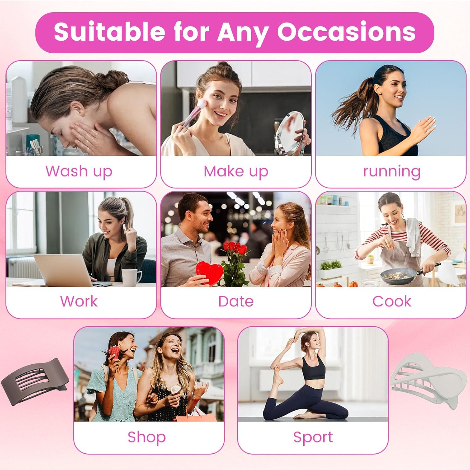 FOLAI Set of 12 Small Hair Clips Hair Clips Hair Accessories for Women