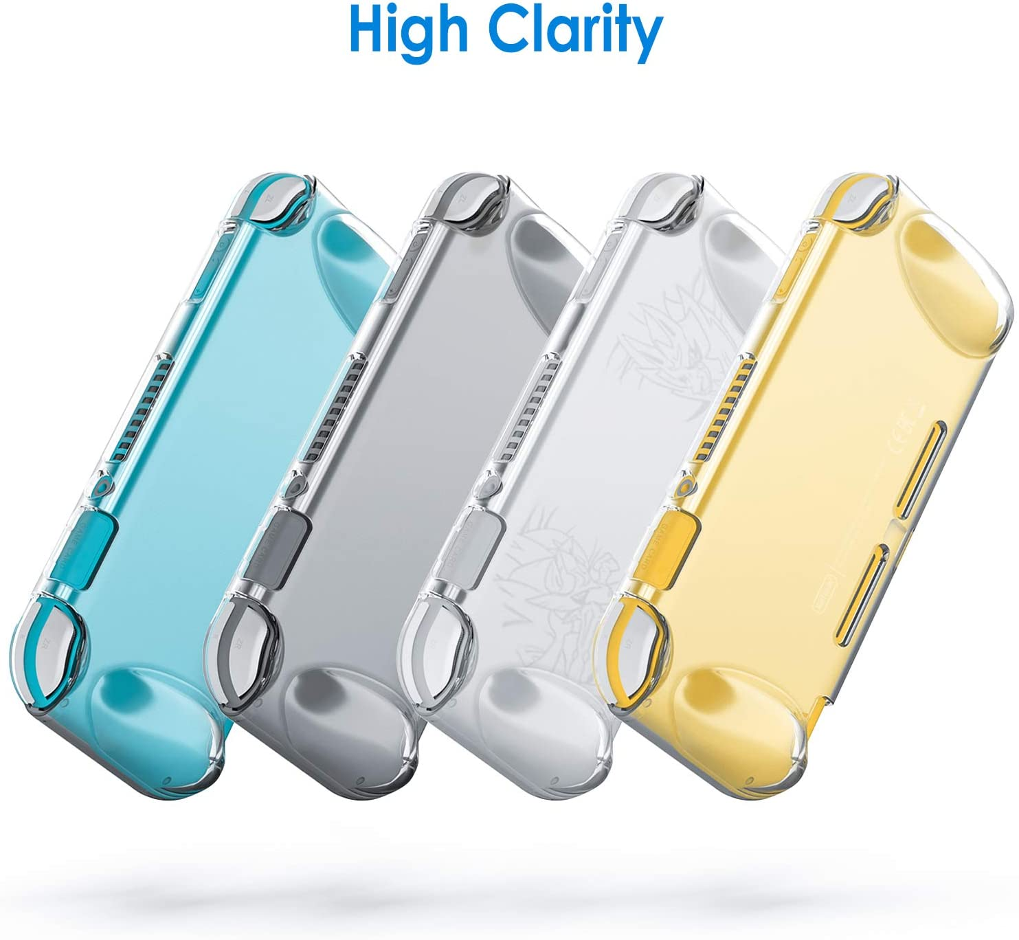 Jetech Protective Case for Nintendo Switch Lite 2019, Grip Cover with Shock-Absorption and Anti-Scratch Design (HD Clear) image number 2