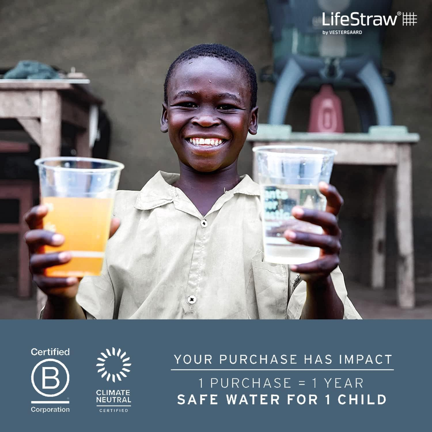 Lifestraw Peak Series Water Filter Straw, Mountain Blue image number 3