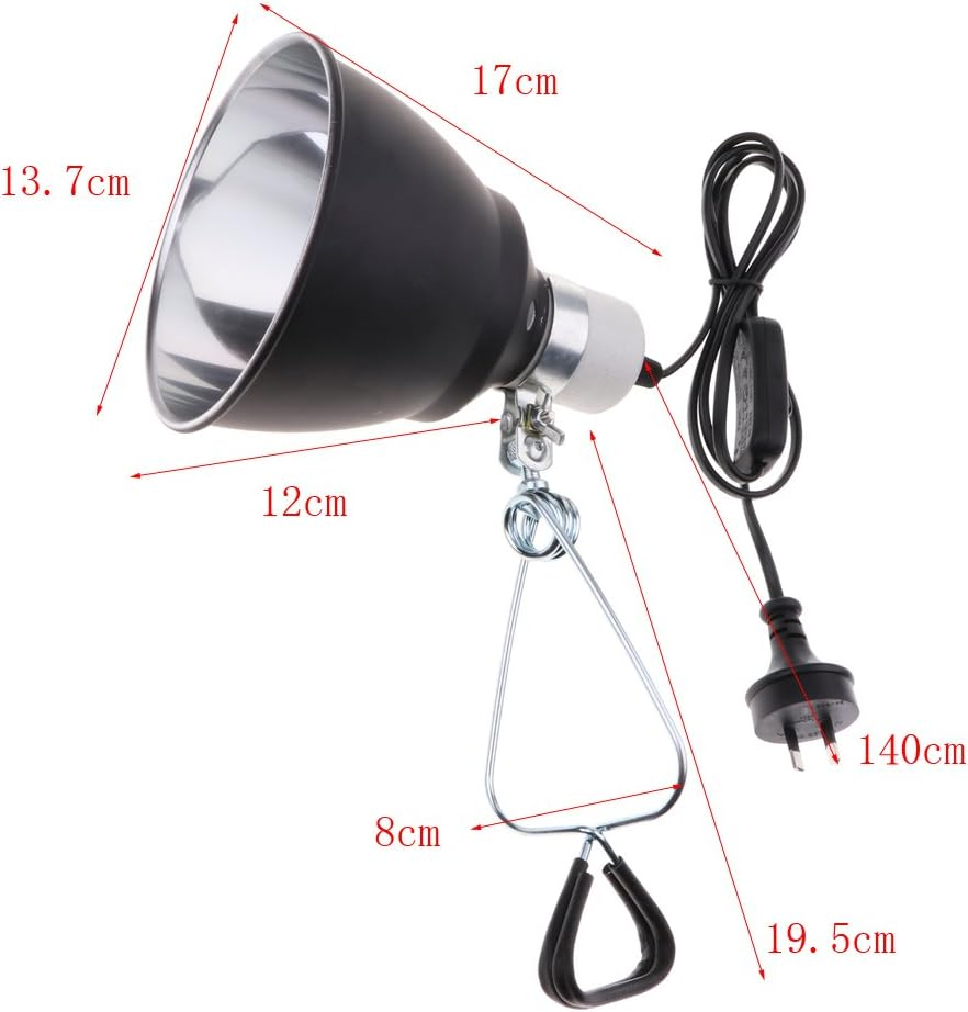 E27 Reptile Light Holder Clamp Ceramic Heat Lamp AU Plug image number 4