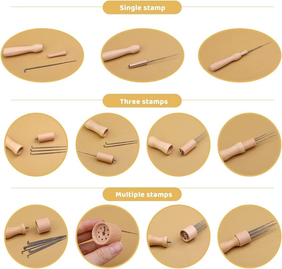 Wool Felting Kit - Hard Metal Needles, Sturdy Felt, and Comfortable Tools for Flat Needle Felts,Perfect for Beginners and Professionals image number 6