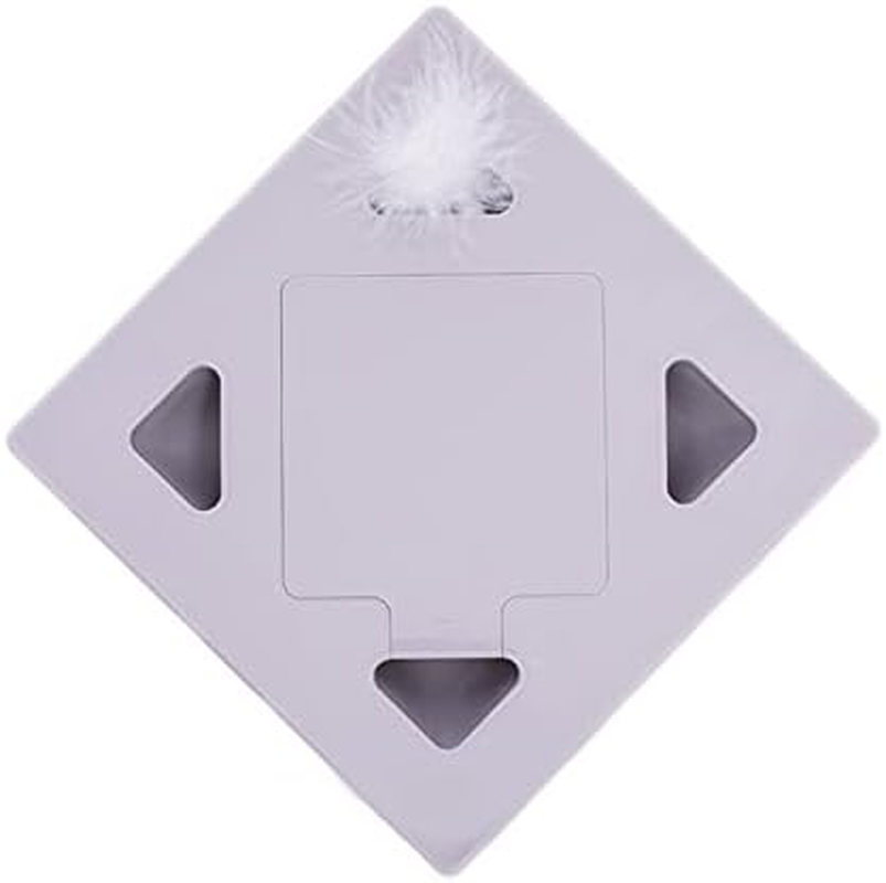 Durable Cat Toys, Automatic Funny Cat Box with 7 Holes Automatic Feather Mice Obsessed Fun Interactive Cat Toy Durable Catnip Toys for Indoor Outdoor/815 (Color : Purple)