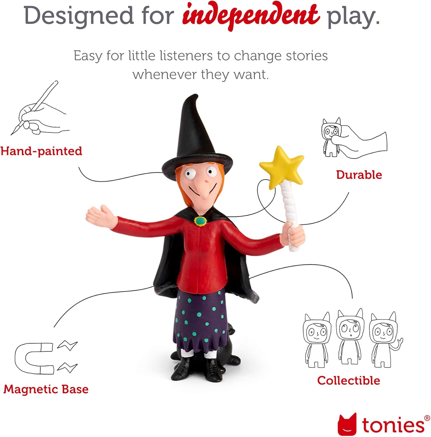 Tonies Room on the Broom - Includes 1 Story and 4 Songs for Toniebox Screen-Free Audio Player - Ages 3 and Up image number 4