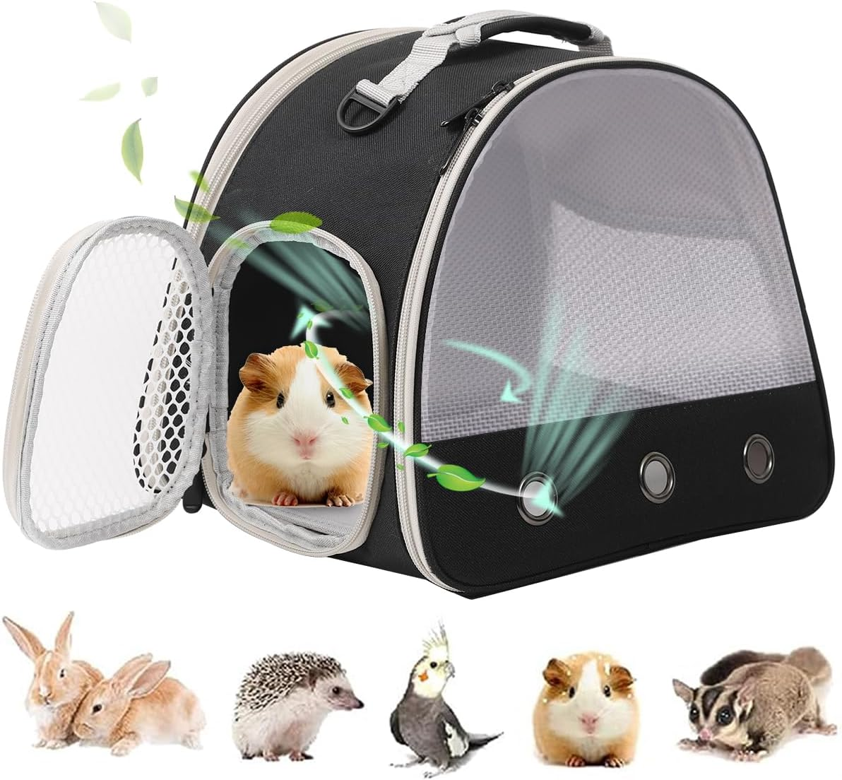 2-Pack Guinea Pig Carrier and Playpen Set - Breathable Pet Playpen Pop Open Outdoor/Indoor Exercise Fence, Portable Small Animal Backpack for Bearded Dragon, Rabbits, Hamster, Chinchillas