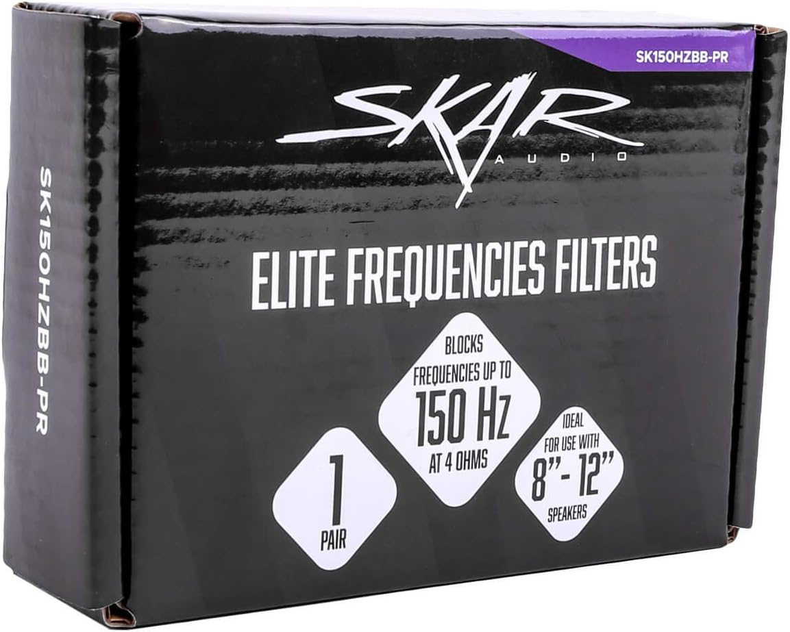 Skar Audio SK150HZBB-PR Elite Frequency Filters - Eliminates Frequencies 0-150 Hz at 4 Ohms - Pair image number 1