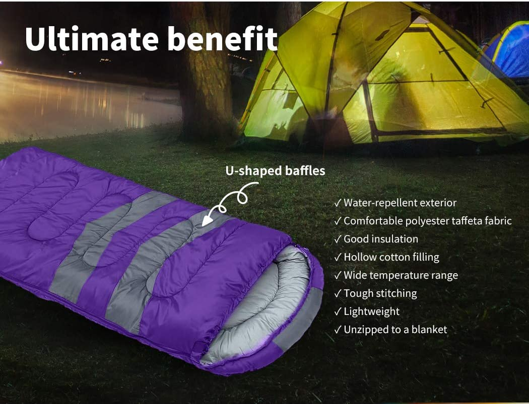 Mountview Sleeping Bag Single Bags Outdoor Camping Hiking Thermal -10℃ Tent image number 1