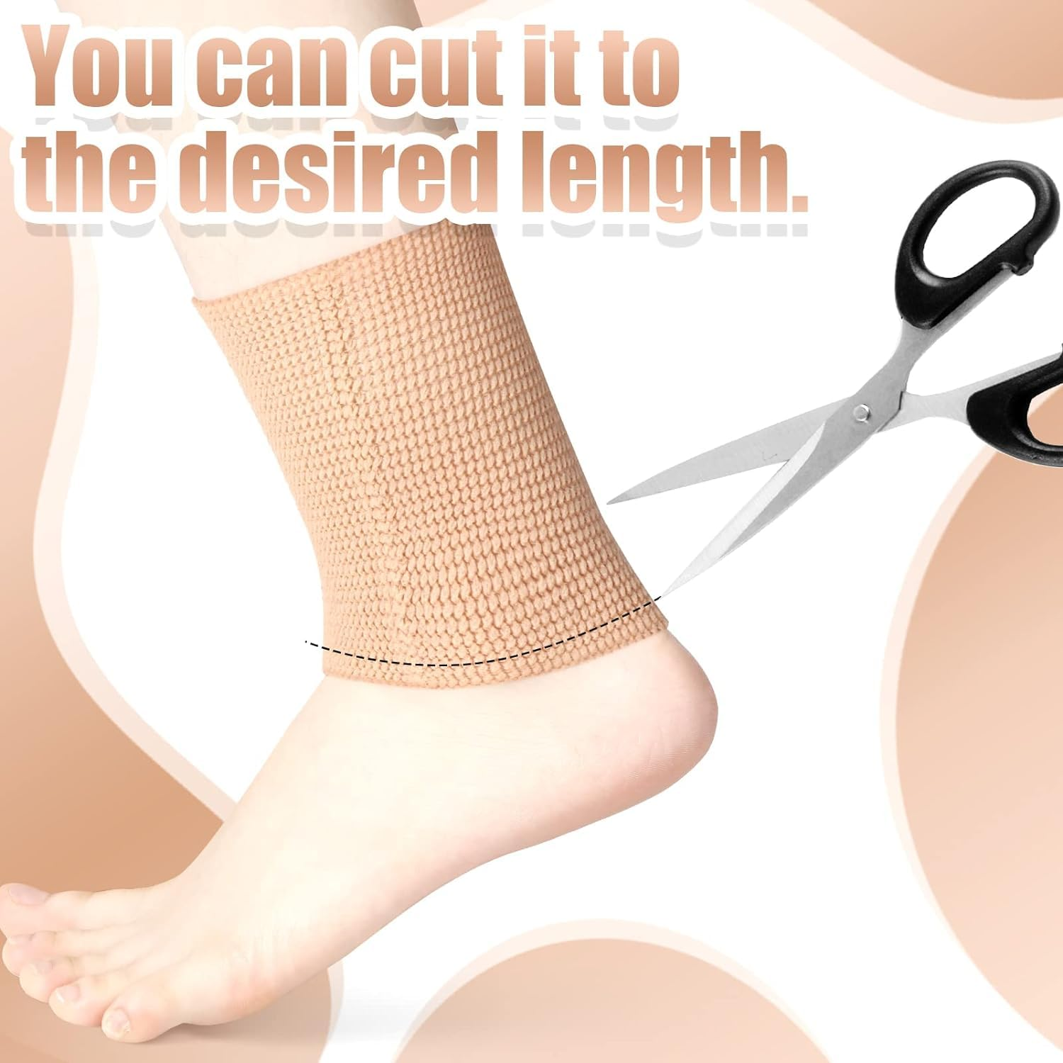 JZCD 2 Pcs Ankle Brace Ankle Gel Sleeves Skate Socks Protection for Figure Skating, Hockey, Roller, Inline, Riding Ankle Compression Sleeve (Skin) image number 4