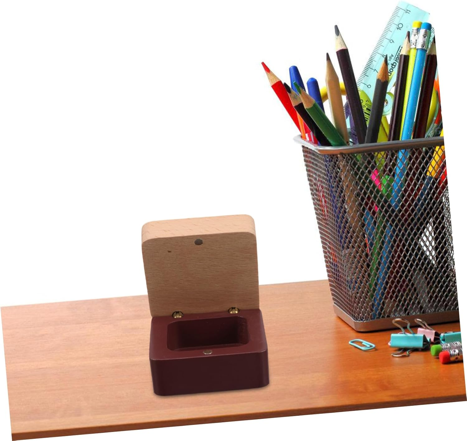 PACKOVE Boys and Girls Tooth Storage Box Vintage Wooden Denture Holder for First Tooth Hair Keepsake Portable Fairy Container Home School Organizer image number 5