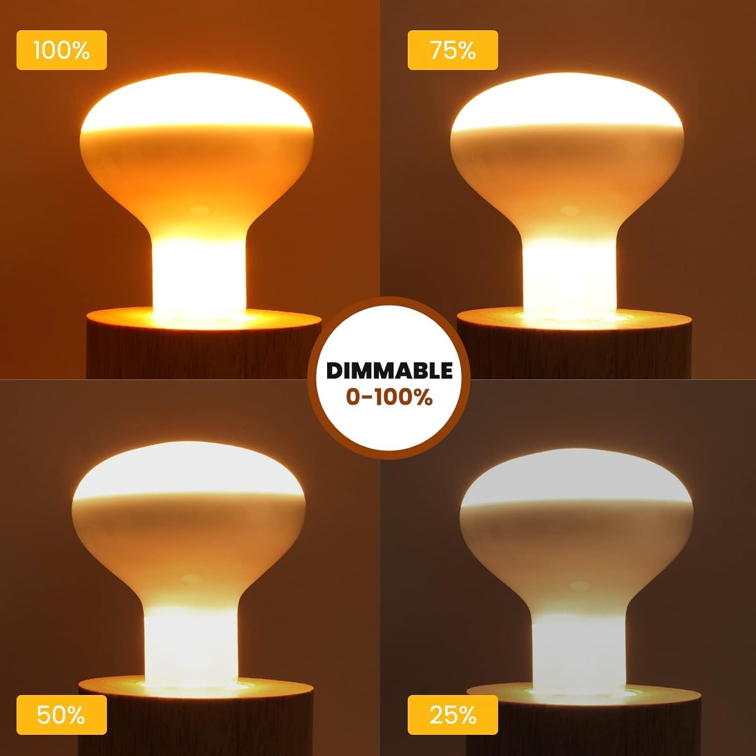 100W Reptiles Heat Bulb E27 Base Warm White Light Basking Bulb, Dimmable UVA Heat Lamp Bulbs for Reptiles, Chicks, Tortoise, Bearded Dragon, Dogs, Lizard 2Pack image number 6