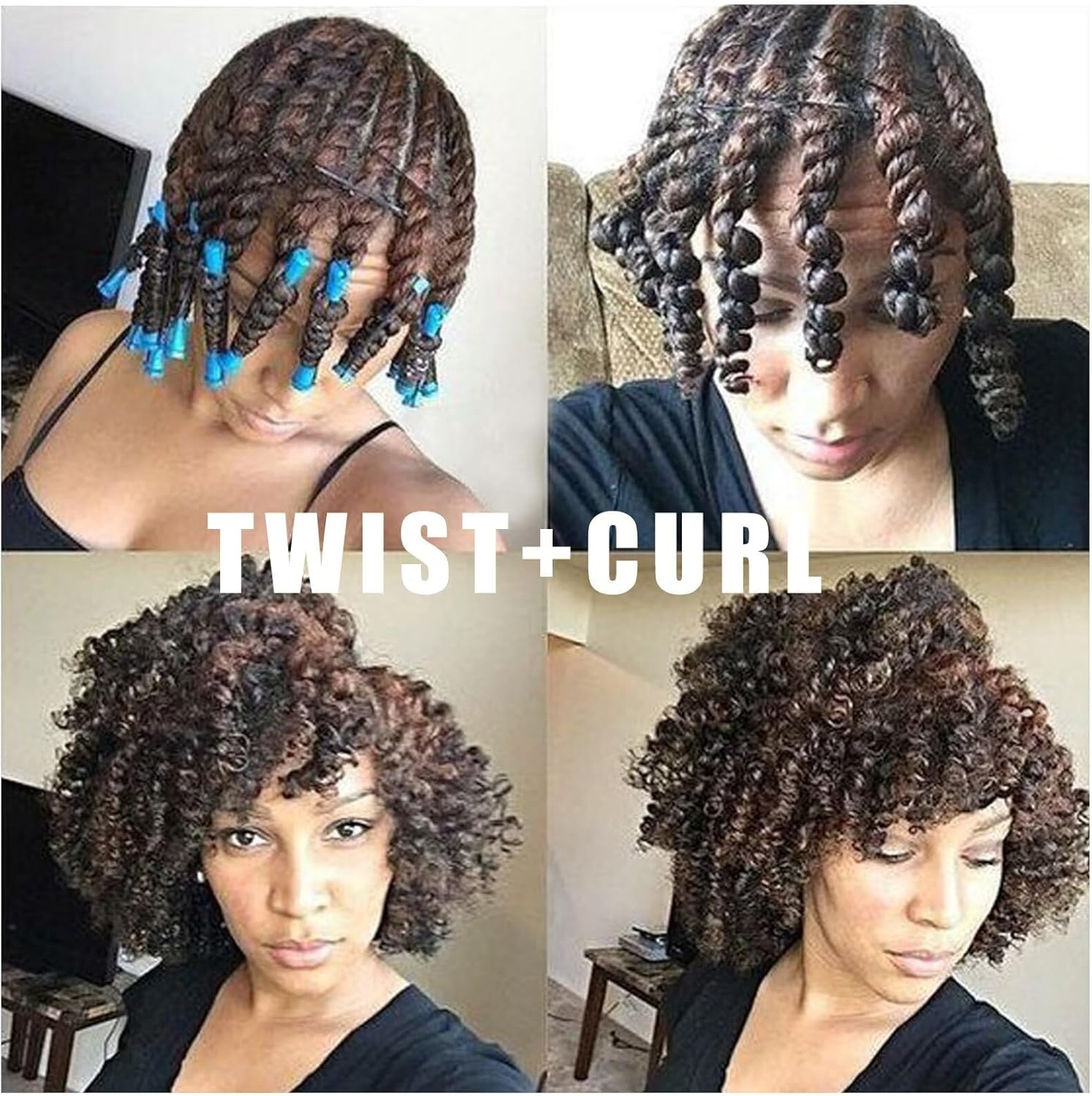 40Pcs Small Perm Rods for Short Hair Blue Cold Wave Rod Hair Perming Rods Plastic Heatless Perm Rollers Hair Curlers for Women Hairdressing (Blue, 0.35Inch) image number 5