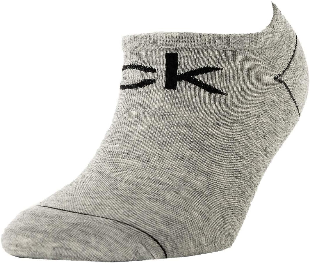 CALVIN KLEIN WOMENS 2PK REPEAT LOGO LINER SOCALVIN KLEINS OXFORD HEATHER