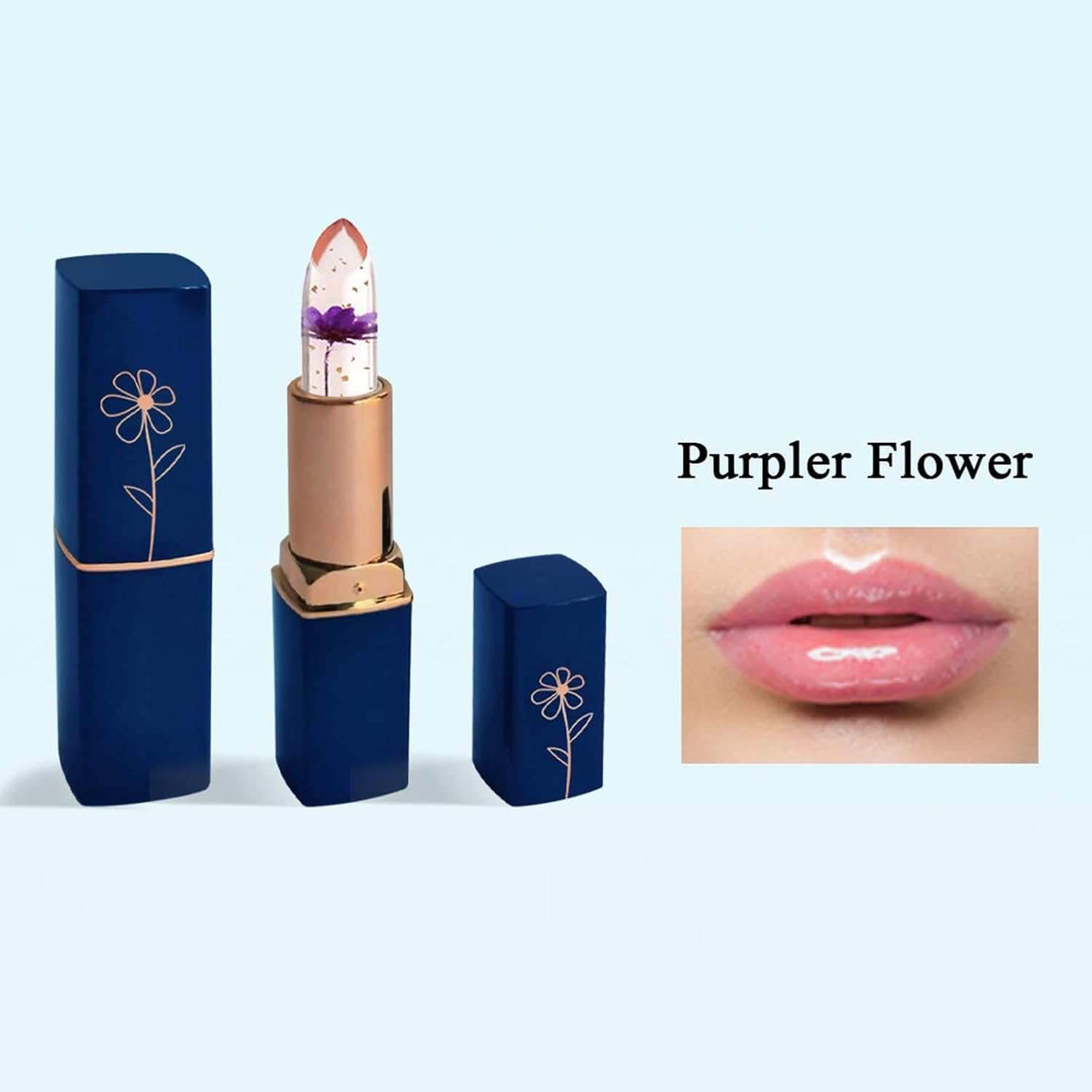 Roseflower 3 PCS Color Changing Lipstick, Lip Moisturizing Lip Care Lip Balm, Long Lasting, Waterproof, Nourishing, Non-Sticky, Great Lip Gloss Makeup for Women (Flower) image number 5