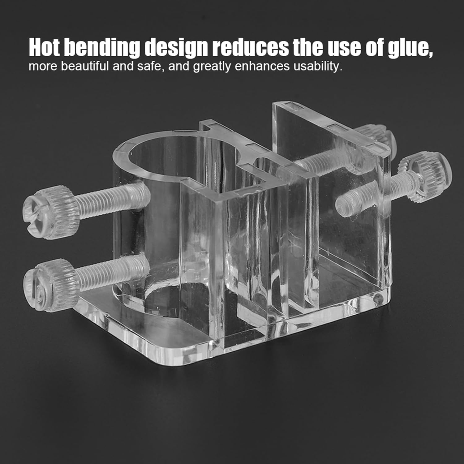 Transparent Fish Tank Tube Clamp Holder Aquarium Water Pipe Hose Holder Water Pipe Fixation Clamp for Fish Tank (Single Hole 26Mm) image number 3