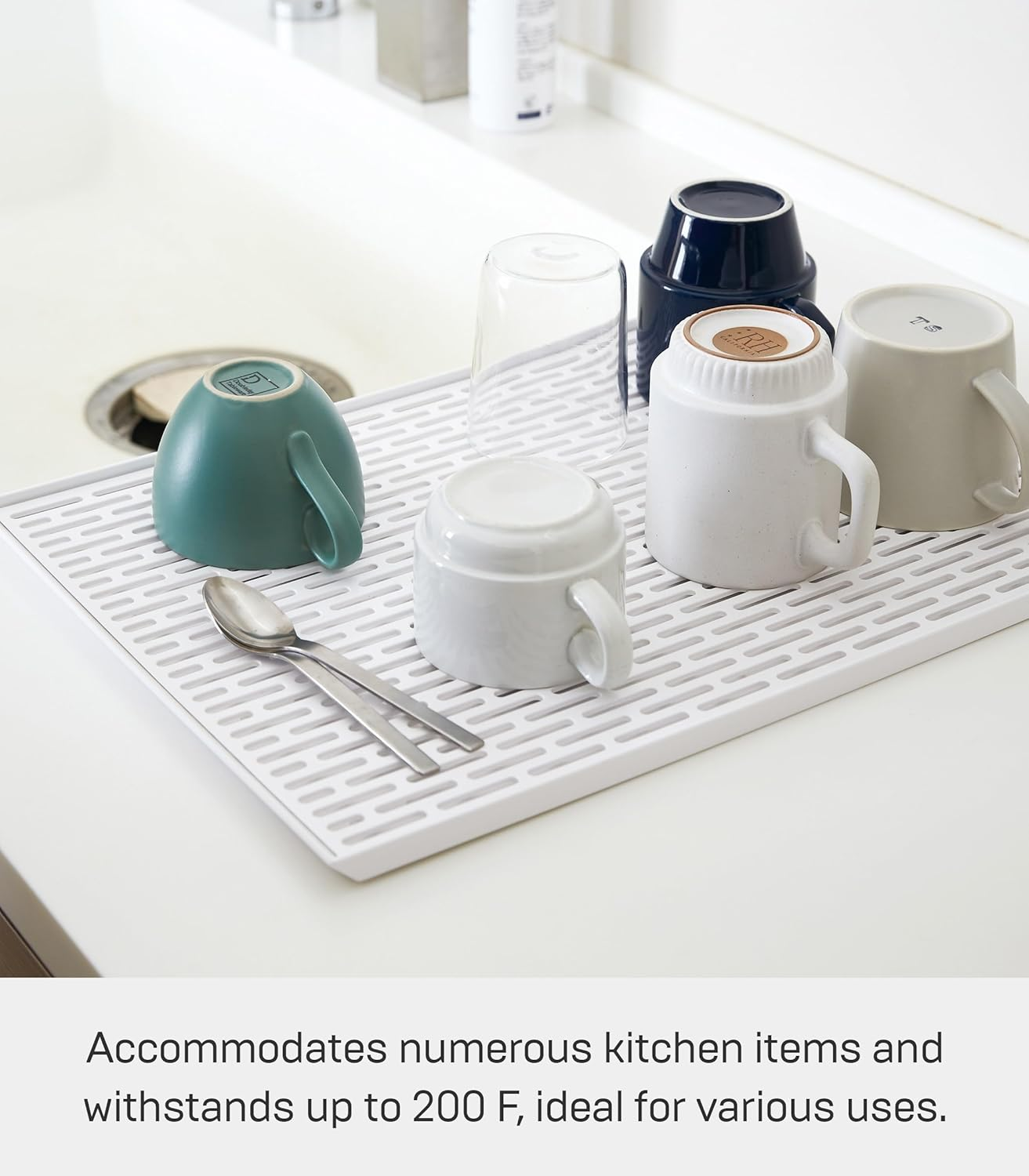 Tower Wide Glas & Mug Drainer WH image number 1