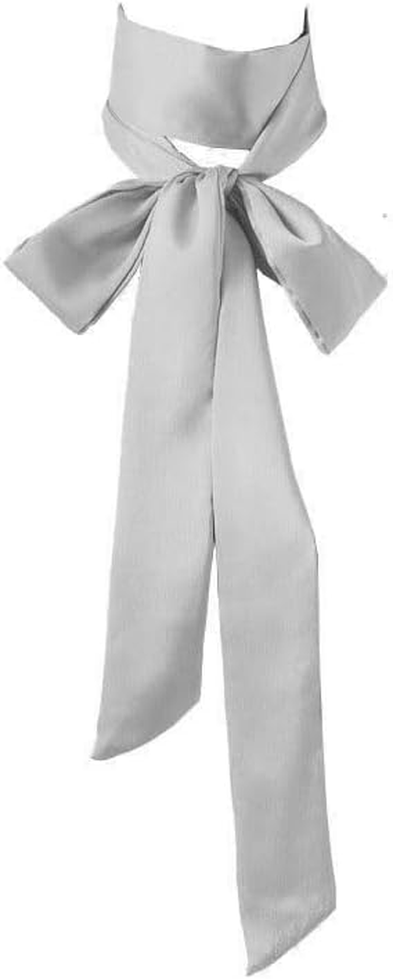 Long Thin Skinny Scarf Satin Neckerchief Ribbon Tie Waist Belt for Women image number 3