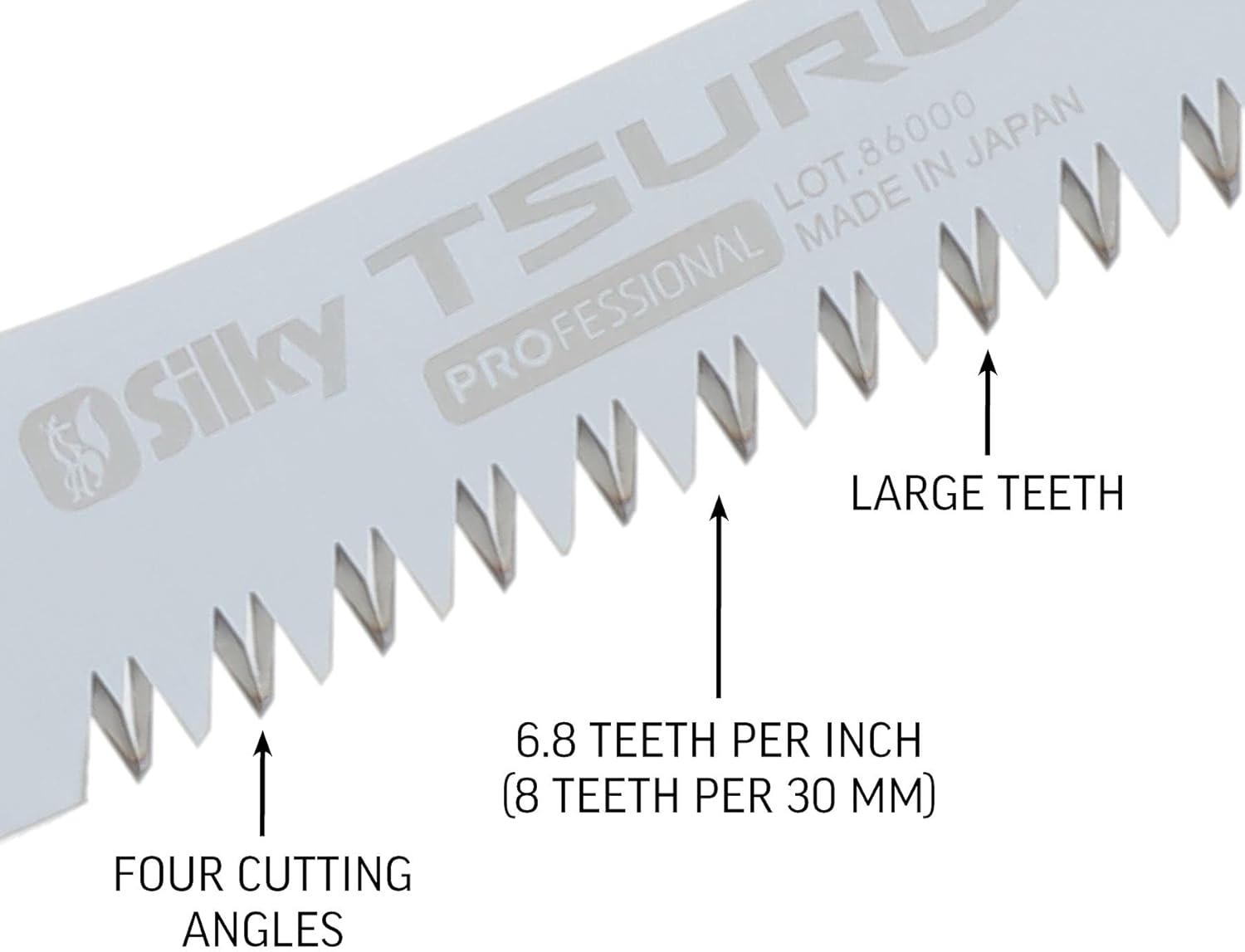 Silky Professional Series TSURUGI Straight Hand Saw 200Mm Large Teeth (450-20) image number 2