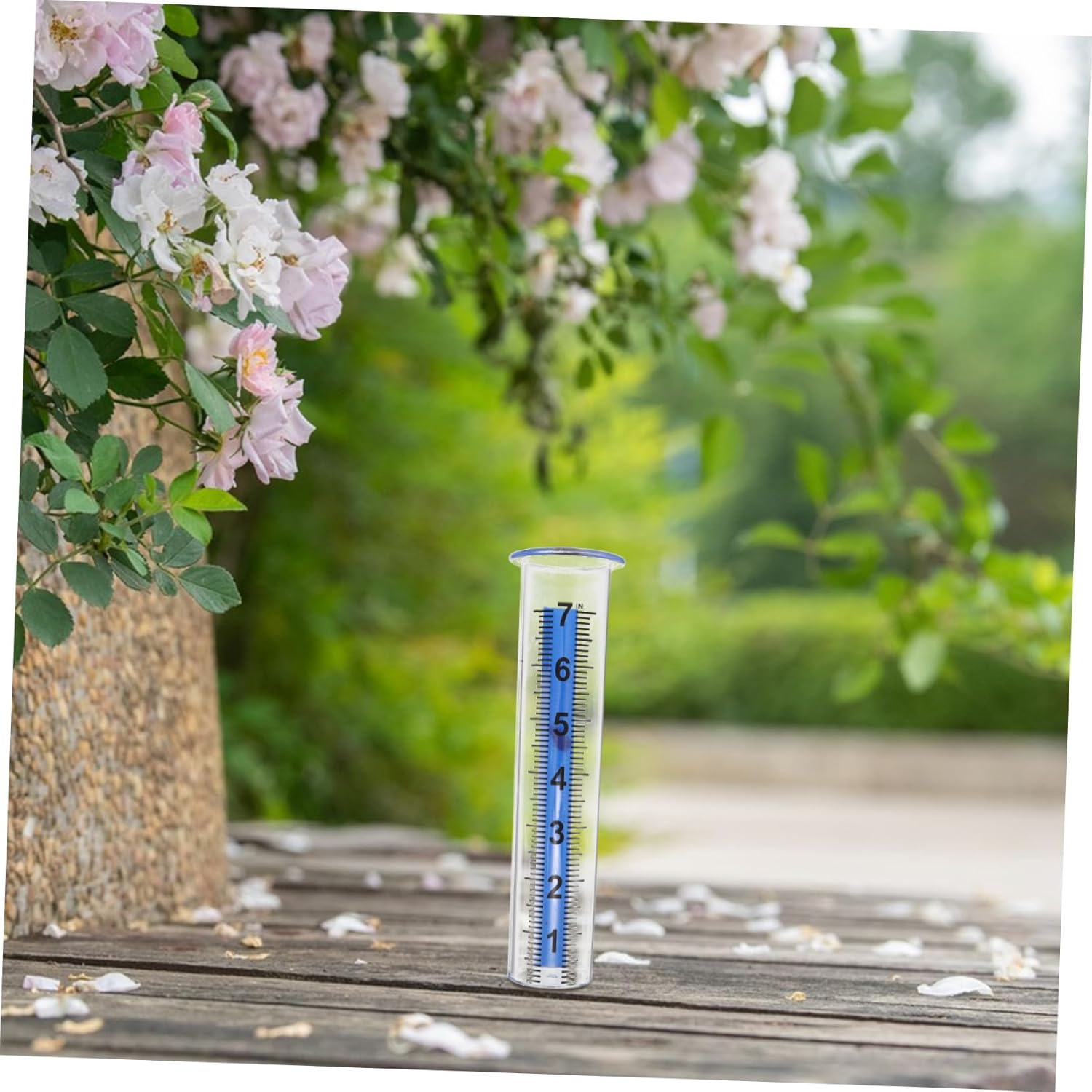 4PCS Outdoor Rain Gauge Tubes Transparent Plastic Replacement Measuring Tools for Garden with Windproof Design and High Optical Clarity image number 1