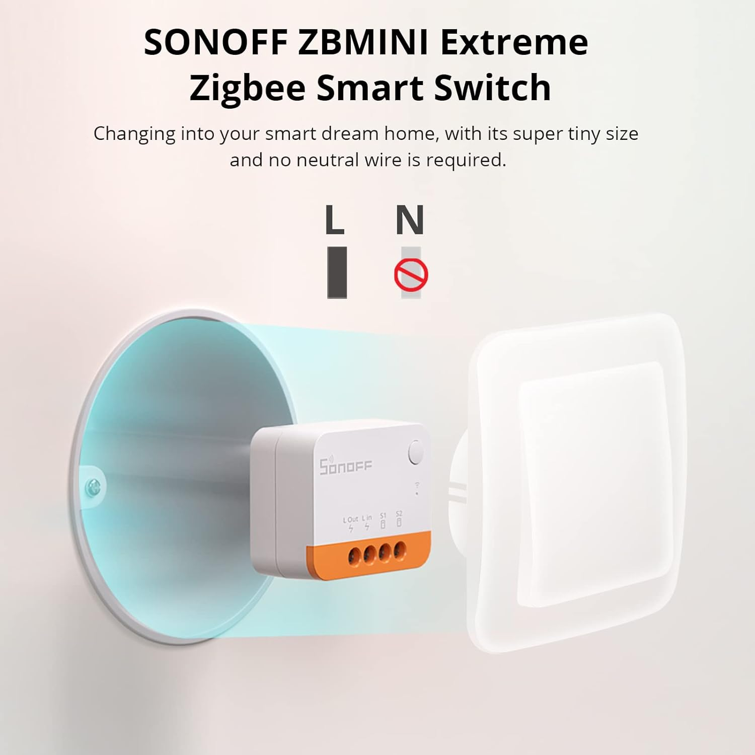 No Neutral Wire Required, SONOFF ZBMINIL2 Zigbee Smart Light Switch (2 Way), Compatible with Alexa, Smartthings Hub, Google Home&Sonoff Zbbridge-P, Zigbee Hub Required (2 Pack)