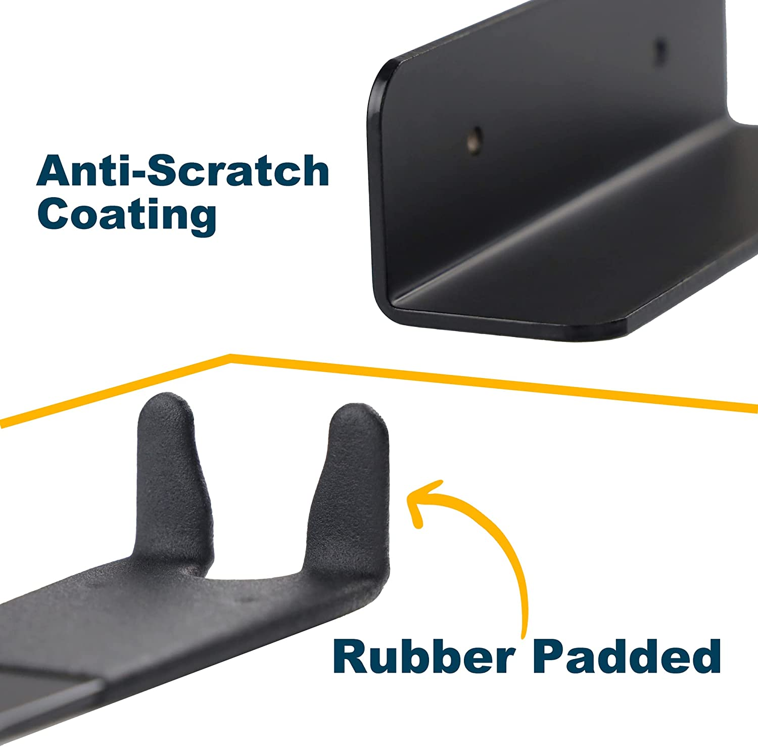 Bikehand Bike Bicycle Cycling Pedal Wall Mount Hangers - Heavy Duty Indoor Storage Stand Hook Rack - Store Your Road, Mountain or Hybrid Bikes in Garage or Home - 2 Pack image number 4