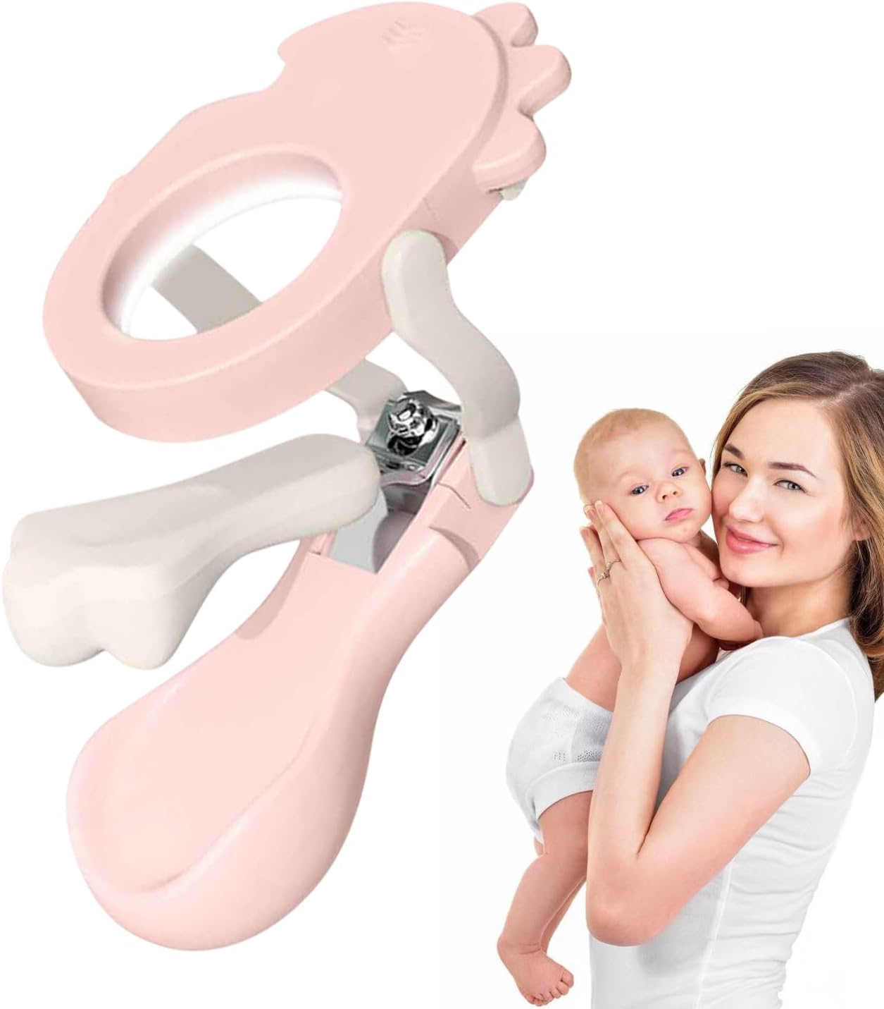 Gihioue Baby Nail Clippers with Light | Fingernails Trimmer | Foldable Clipper with Magnifier and LED Light for Babies Adults Seniors Elderly Pets image number 2