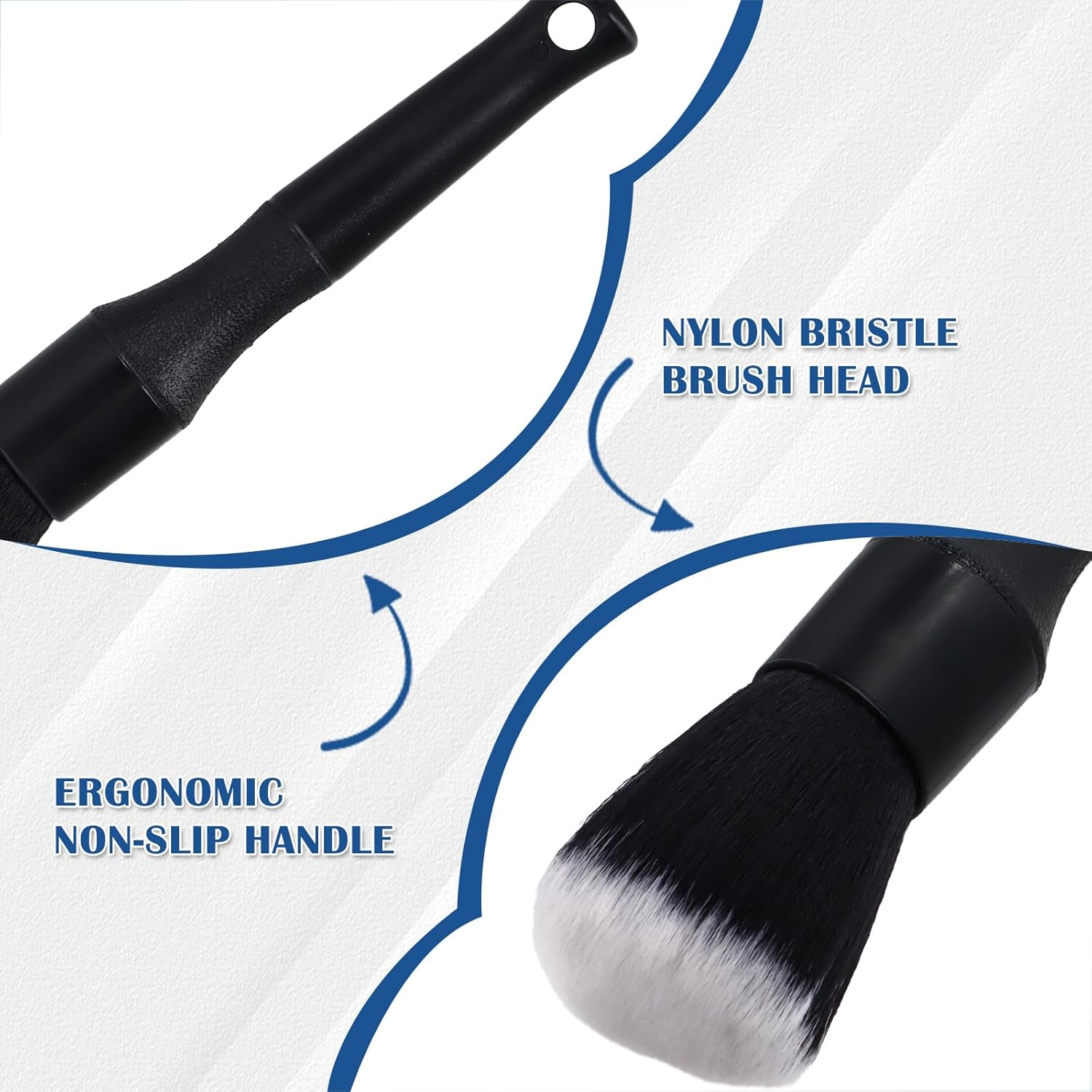 2 Piece Detailing Brush Car Set Ultra Soft Car Cleaning Interior Cleaning Exterior Cleaning Brush Dust Brush Car Brush Soft Dust Brush for Furniture, Ventilation Nozzles, Keyboards (17/24 Cm) image number 1