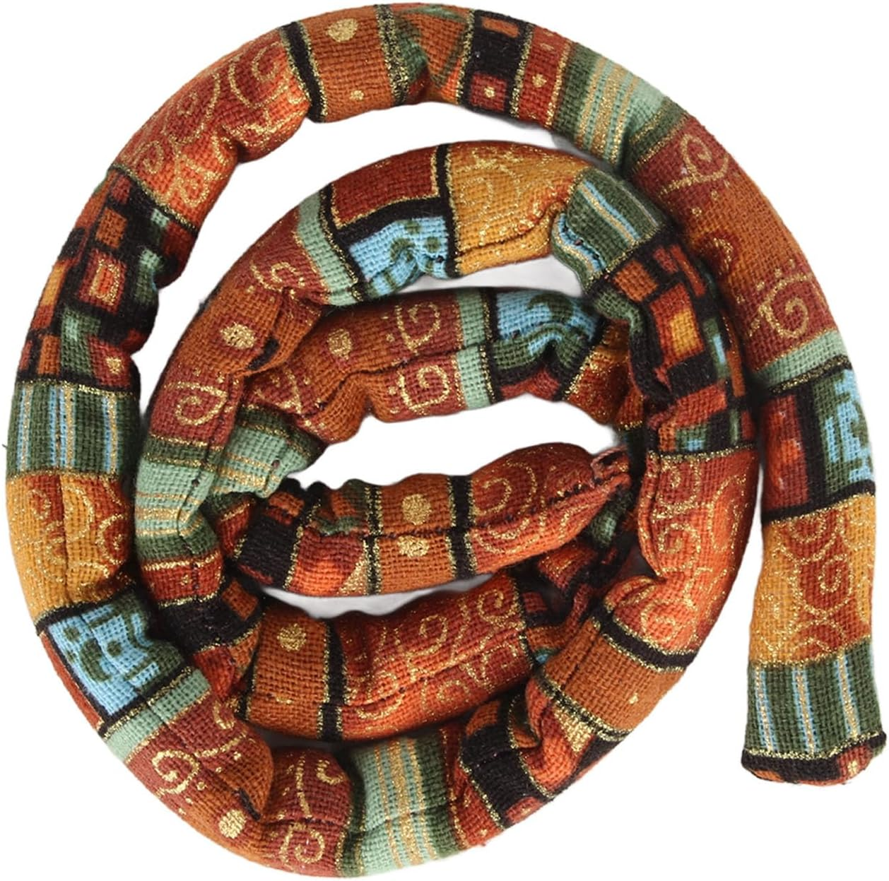 Ethnic Yellow Bendable Iron Wire Ponytail Holder Spiral Lock Hair Tie Dreadlock Accessory Bendable Hair Ties, Dreadlocks Hair Tie with Storage Bags Thick Curly Hair Holder image number 4