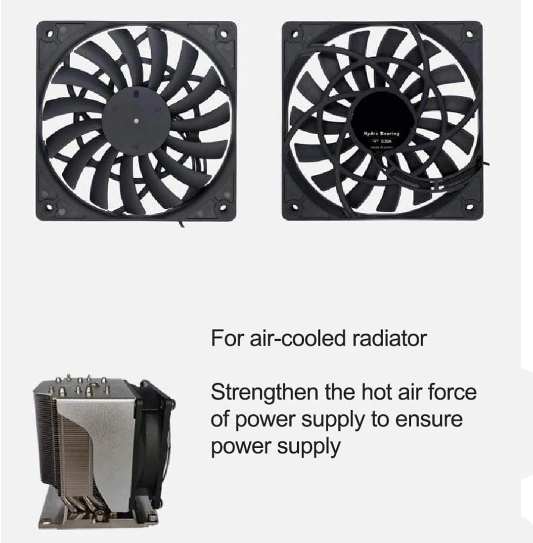 Mute 120Mm 12Cm PWM Cooling Fan Slim 12Mm,New 120X120X12Mm DC 12V 0.25A 1400RPM Computer PC Case Chassis Cooler Quiet image number 3