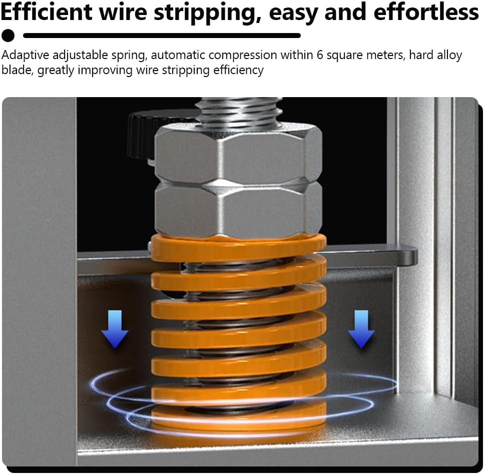 MOTRAIN Manual Wire Stripper Machine, Aluminum Alloy Wire Peeler Machine, Drill-Powered Wire Stripping Tool, 0.04"-1" Wire Stripping Machine for Scrap Wire Electrical and Copper image number 1