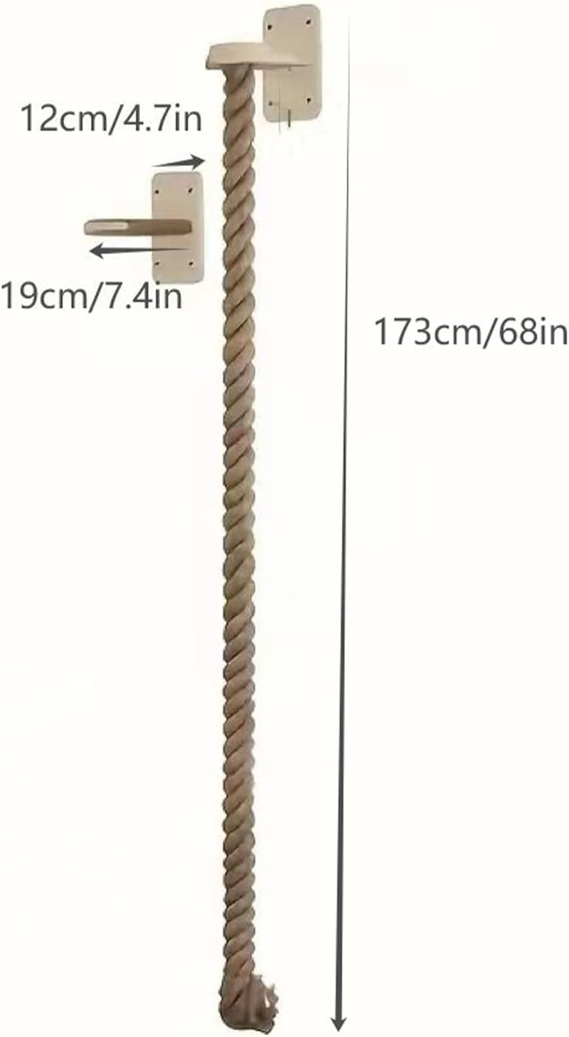 Wezalget Ceiling Cat Climbing Rope - Climbing Ladder for Kittens, Stairs Jumpers for Pets and Resting Platforms image number 2