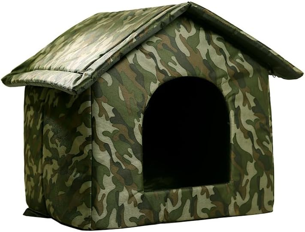 Outdoor Cat House, Stray Cat Dog House, Indoor and Outdoor Use, Wind and Rain Shield, Oxford Fabric, Waterproof and Moisture-Proof, Easy Installation, Long-Lasting Warmth S