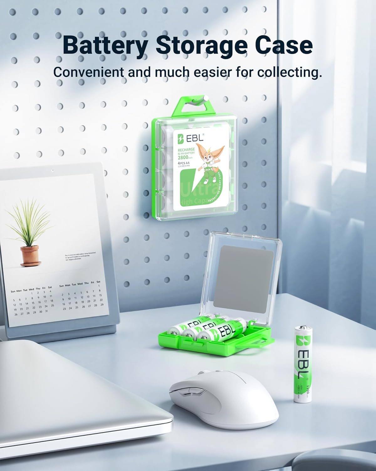 EBL 8 Slots AA AAA Battery Charger and 4 AA and 4 AAA Rechargeable Batteries - 5V 2A Fast Charging Battery Charger & Battery Sets (2025 New) image number 6