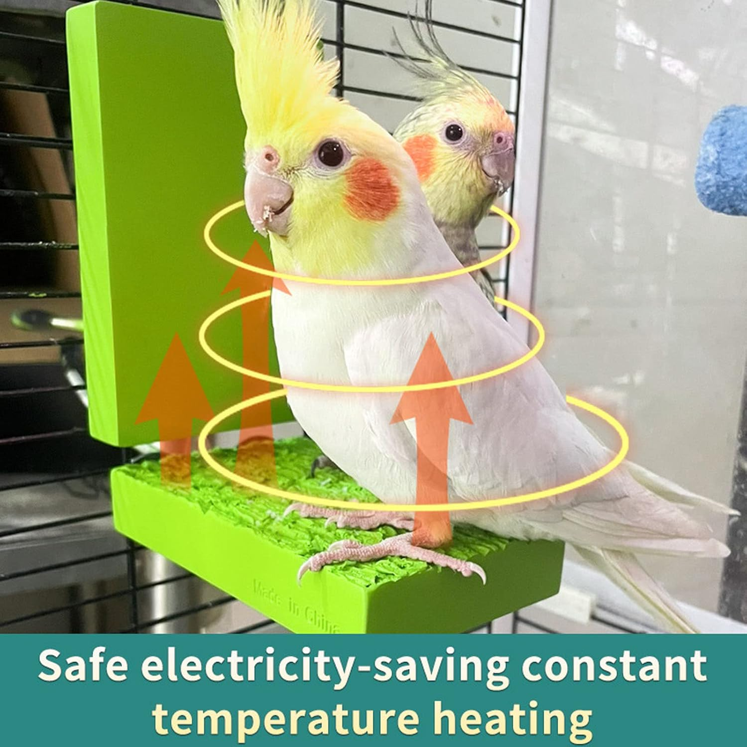 Topiky Bird Pole Heating Platform Constant Temperature 5W Safe Small Pet Warm Deck Board Cage Accessories Exercise Toy for Pets Parrots Budgies Parakeets (EU) image number 3