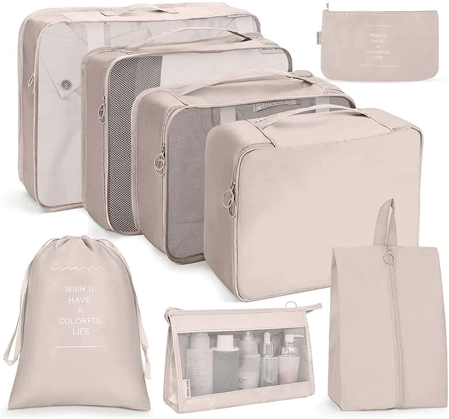 Travel Packing Cubes Set,9 Set Packing Cubes Luggage Packing Organizers for Travel Accessories