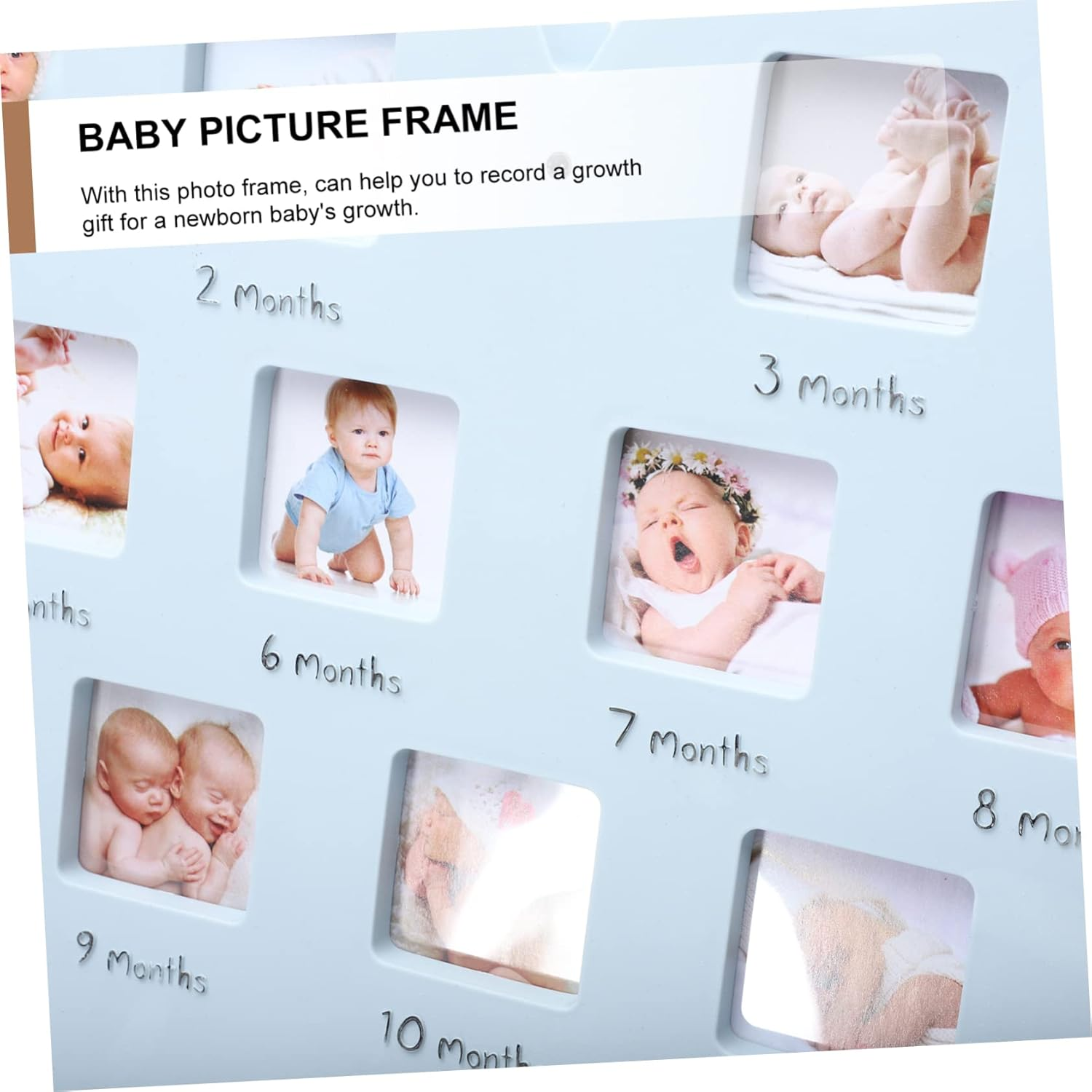 1Pc Heart Shaped Month Growth Picture Frame for Creative Photo Decor for First Year Wall Hanging Table Ornament Keepsake for Parents image number 4